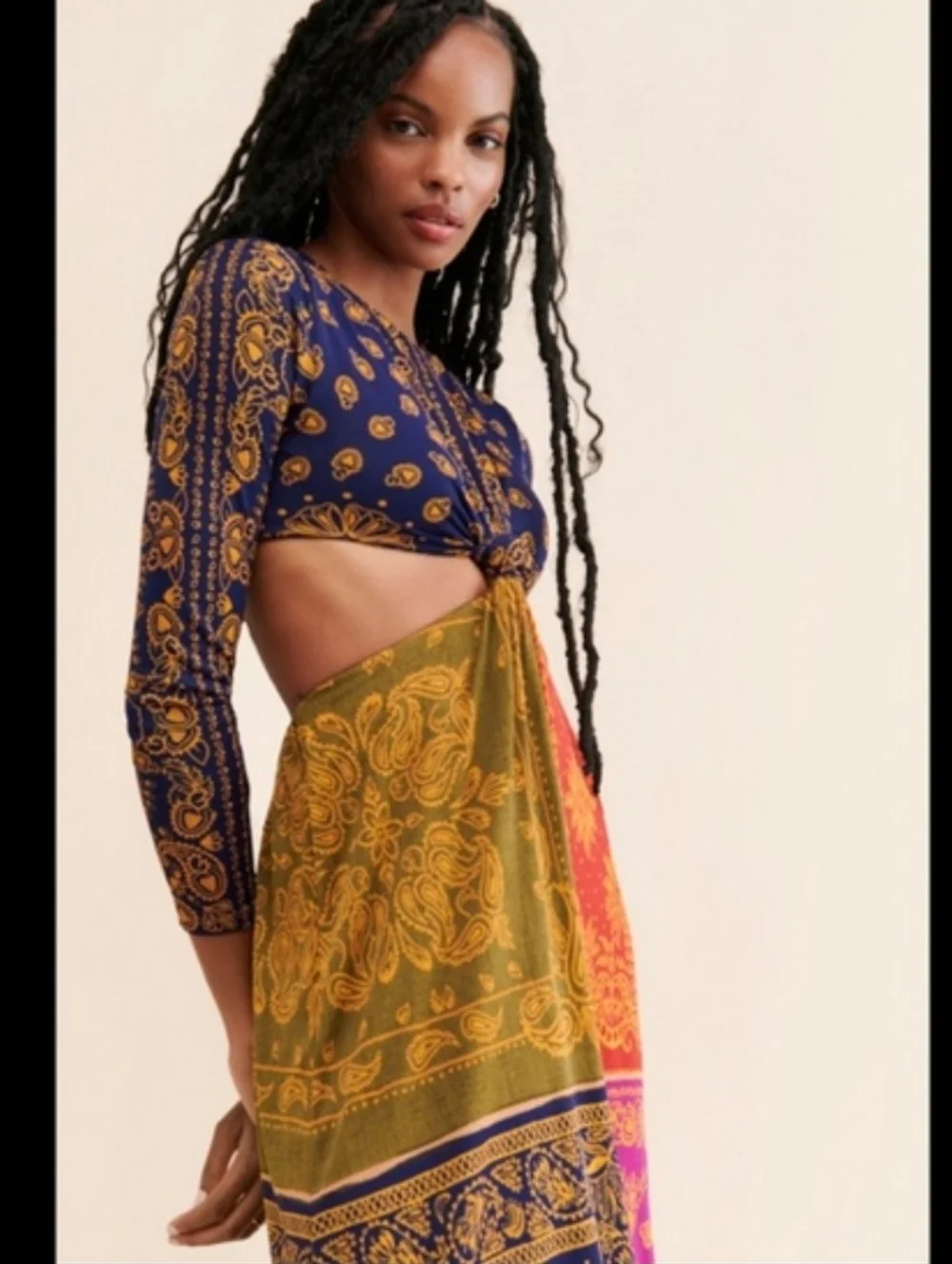 Farm Rio Bandana Dream Cut Out Maxi Dress - Picture 5 of 10